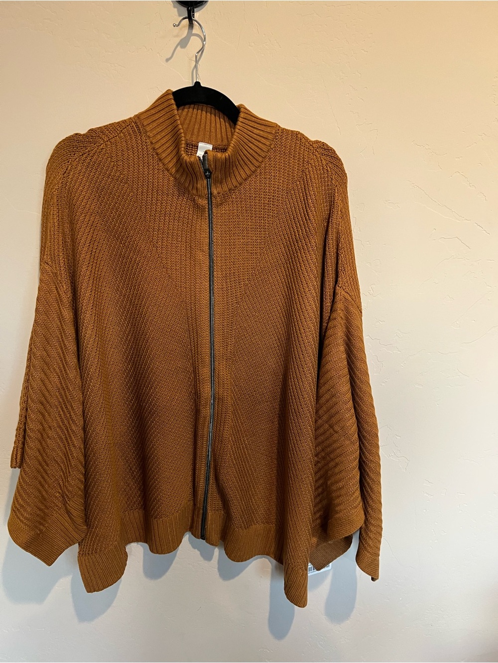 lululemon athletica Ribbed Zip Front Sweater - Brown